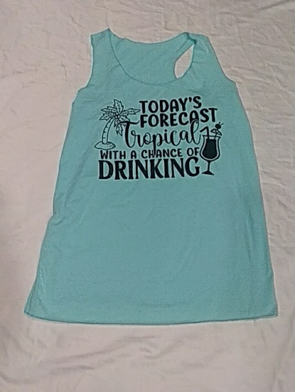 Tropical Forecast Graphic Tank Top - Aqua